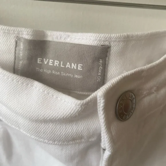 Everlane White Skinny Jeans High-Waisted - Picture 7 of 8